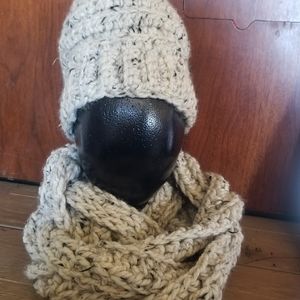 Hat and braided cowl.